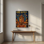 Gion Matsuri — Kyoto art print, on thick canvas, styled in a desk