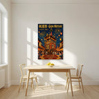 Gion Matsuri — Kyoto art print, unframed poster, styled in a kitchen