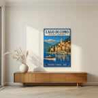 Bellagio — Lake Como art print, unframed poster, styled in a living room