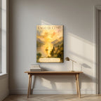 Grand Tour 1819 — Lake Como art print, on slim canvas, styled in a desk