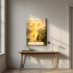 Grand Tour 1819 — Lake Como art print, on thick canvas, styled in a desk