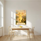Grand Tour 1819 — Lake Como art print, unframed poster, styled in a kitchen