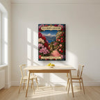Villa Carlotta — Lake Como art print, on thick canvas, styled in a kitchen