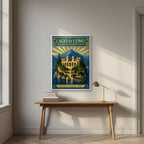 Villa Del Balbianello — Lake Como art print, in a white frame, styled in a desk