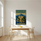 Villa Del Balbianello — Lake Como art print, unframed poster, styled in a kitchen