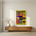 Bekaa Icons — Baalbek art print, as an acrylic print, styled in a living room