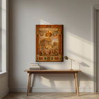 Heliopolis — Baalbek art print, on thick canvas, styled in a desk