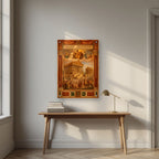 Heliopolis — Baalbek art print, as an acrylic print, styled in a desk