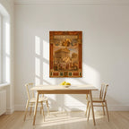 Heliopolis — Baalbek art print, unframed poster, styled in a kitchen