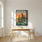 Crusader Castle — Byblos art print, on thick canvas, styled in a kitchen