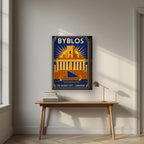 Phoenician Sail — Byblos art print, on thick canvas, styled in a desk