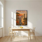 Wadi Qadisha — Cedars of God art print, on slim canvas, styled in a kitchen