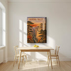 Wadi Qadisha — Cedars of God art print, on thick canvas, styled in a kitchen