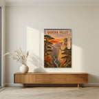 Wadi Qadisha — Cedars of God art print, unframed poster, styled in a living room