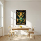 Cathedral of Stone — Jeita Grotto art print, unframed poster, styled in a kitchen