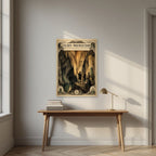 Iktishaf 1836 — Jeita Grotto art print, unframed poster, styled in a desk