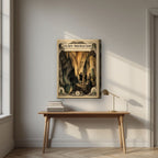 Iktishaf 1836 — Jeita Grotto art print, on thick canvas, styled in a desk