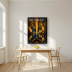 Mirror of the Deep — Jeita Grotto art print, on thick canvas, styled in a kitchen