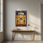 Qaws al-Nasr — Tyre art print, unframed poster, styled in a desk