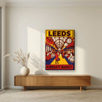 Kirkgate Market — Leeds art print, on slim canvas, styled in a living room