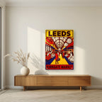 Kirkgate Market — Leeds art print, as an acrylic print, styled in a living room