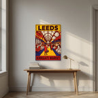 Kirkgate Market — Leeds art print, unframed poster, styled in a desk