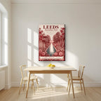 Roundhay Park — Leeds art print, on slim canvas, styled in a kitchen