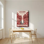 Roundhay Park — Leeds art print, on thick canvas, styled in a kitchen