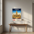 Travel By LNER — Leeds art print, unframed poster, styled in a desk