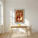 Less Drama, More Shawarma – Bazaar Stamp | Art Print — acrylic print, room scene