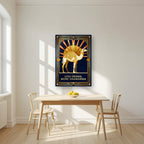 Less Drama, More Shawarma – Deco Sunrise | Art Print — acrylic print, room scene