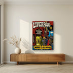 The Cavern Club — Liverpool art print, on slim canvas, styled in a living room