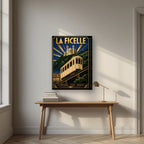 La Ficelle — Lyon art print, on thick canvas, styled in a desk