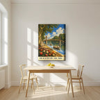 Parc de la Tête d'Or — Lyon art print, on thick canvas, styled in a kitchen