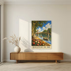 Parc de la Tête d'Or — Lyon art print, unframed poster, styled in a living room