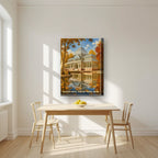Palacio de Cristal — Madrid art print, on thick canvas, styled in a kitchen
