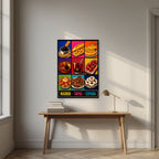 Tapas Madrileñas — Madrid art print, unframed poster, styled in a desk