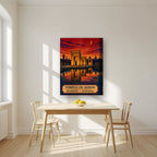 Templo de Debod — Madrid art print, on thick canvas, styled in a kitchen