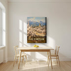 Flor d'Ametller — Mallorca art print, on thick canvas, styled in a kitchen