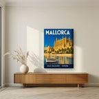 La Seu — Mallorca art print, on thick canvas, styled in a living room