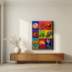 Sabors de l'Illa — Mallorca art print, on thick canvas, styled in a living room