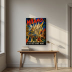 La Città Del Futuro — Milan art print, on thick canvas, styled in a desk