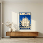 Le Guglie — Milan art print, unframed poster, styled in a living room