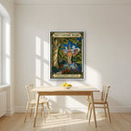 Parco Sempione — Milan art print, in a white frame, styled in a kitchen