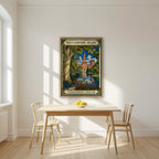 Parco Sempione — Milan art print, in an oak frame, styled in a kitchen