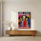 Settimana Della Moda — Milan art print, on thick canvas, styled in a living room