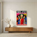 Settimana Della Moda — Milan art print, as an acrylic print, styled in a living room