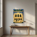Stazione Centrale — Milan art print, on slim canvas, styled in a desk