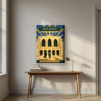 Stazione Centrale — Milan art print, on thick canvas, styled in a desk