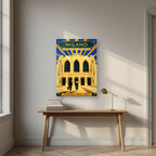 Stazione Centrale — Milan art print, as an acrylic print, styled in a desk
